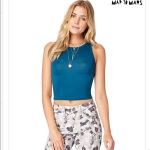 High-Neck Crop Tank