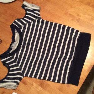 Striped Blouse w/ Open Sleeves