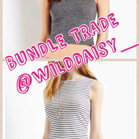 Grey Solid Cropped Tank