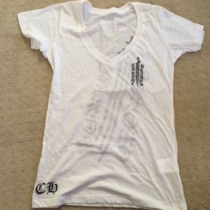 Authentic Chrome Hearts white t