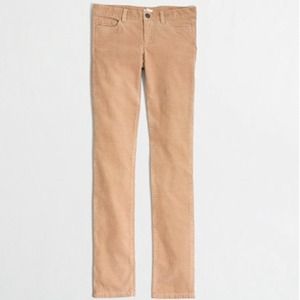 J. Crew Matchstick Skinny Tan Corduroy Pants