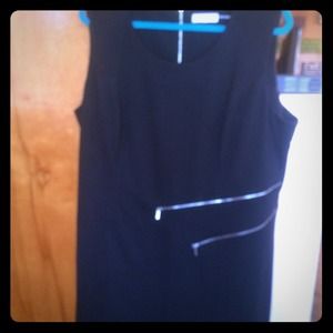 Plus Size CK Black Dress w Zipper Details