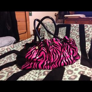 Pink & Black Zebra Handbag