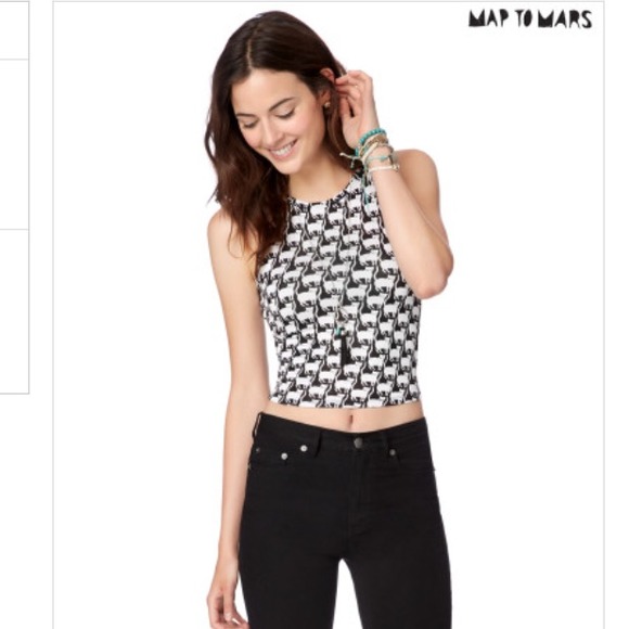 Kitties High-Neck Crop Tank