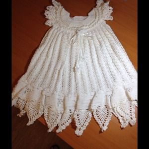 HANDMADE WHITE CHRISTENING OR SPECIAL OCCASION DRE