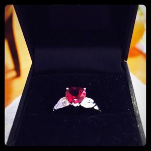 14K white gold Gem stone ring