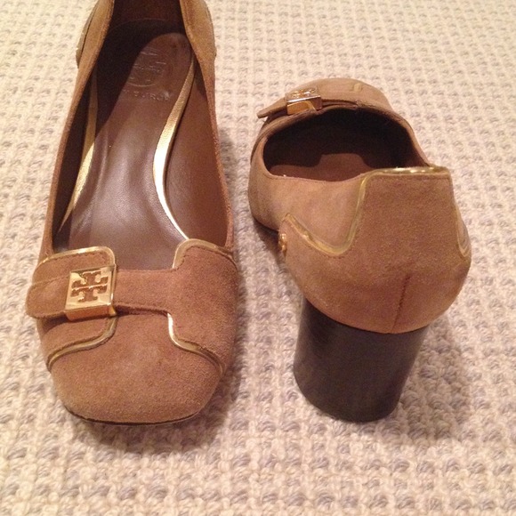 Tory Burch stacked heel shoes