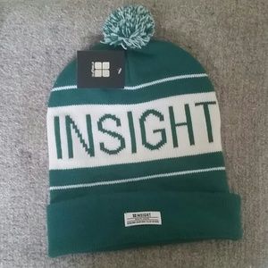 Green and white Insight Beanie
