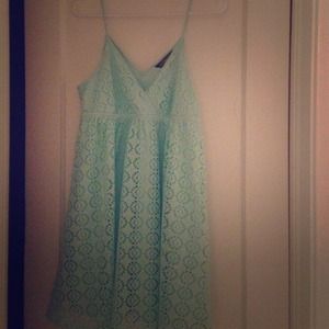 Light blue , eyelet lace dress