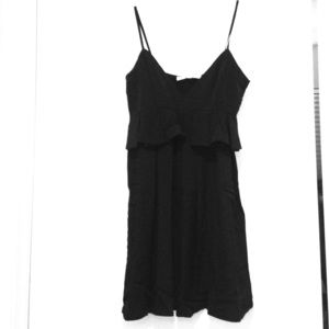 Black Frill front shift dress