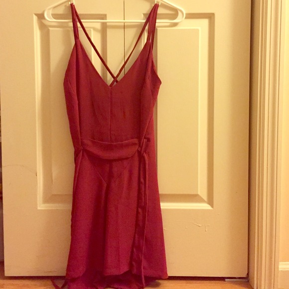 Red crossback romper