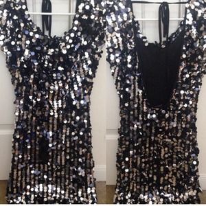 ASOS low back sequin dress