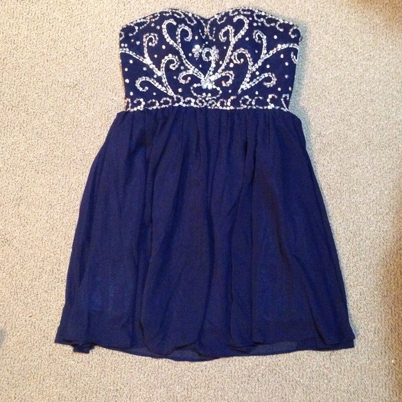 Navy homecoming dress
