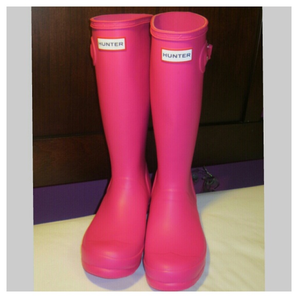 Hotpink matte Hunter boots