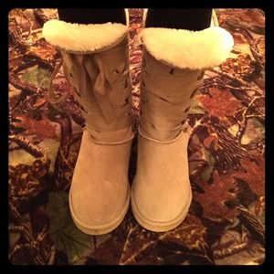 Ugg tie front boots