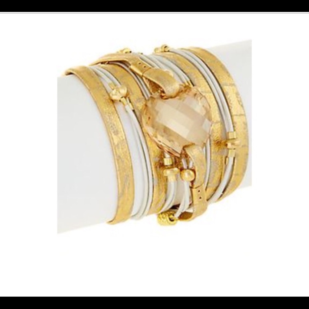 $185 Sara Designs Swarovski crystal Wrap Bracelet