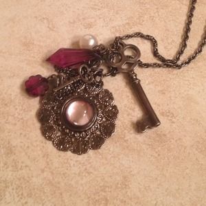 Purple long necklace