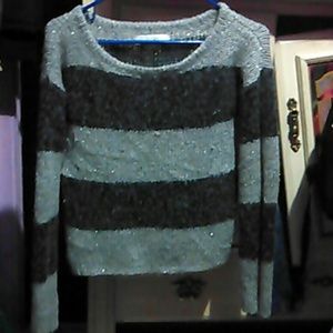 Grey striped sweater