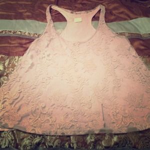 Purple lace daytrip tank top