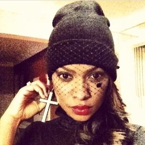 Beanie Hat With Veil