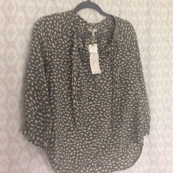 NWT Gray Printed Joie Blouse