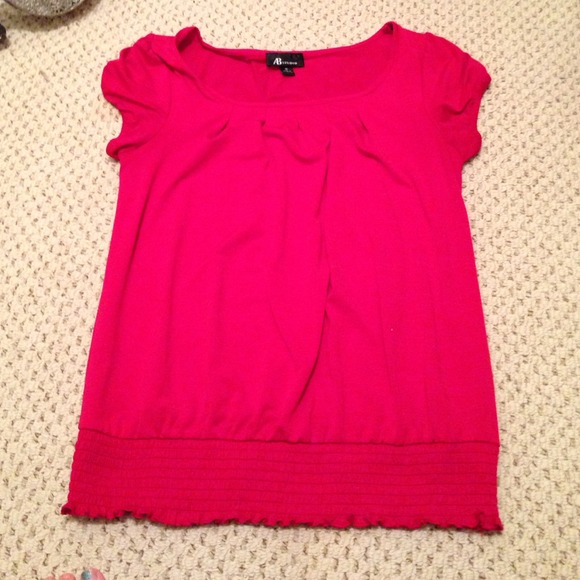 Red short sleeve dress shirt