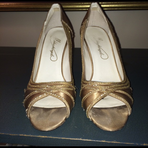Gold shoes