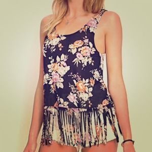 🌸 Floral Fringed Tank 🌸