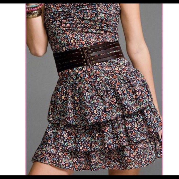 Express strapless floral print dress