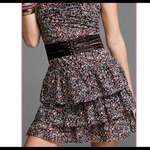 Express strapless floral print dress
