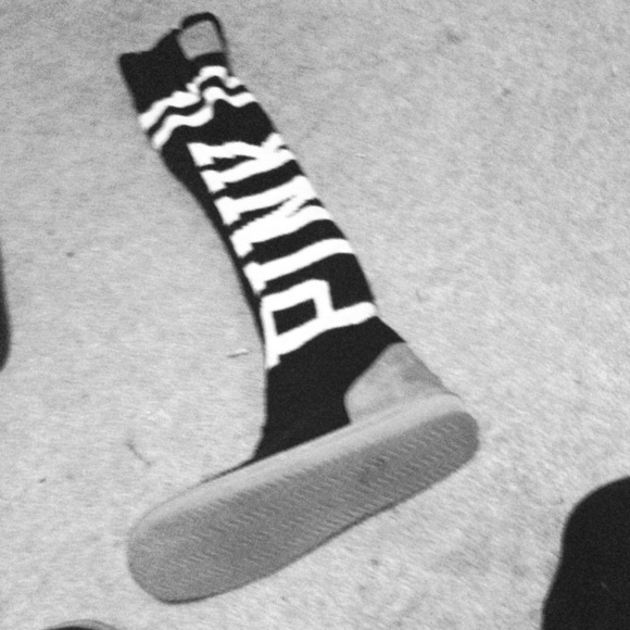 PINK VICTORIAS SECRET BOOTS