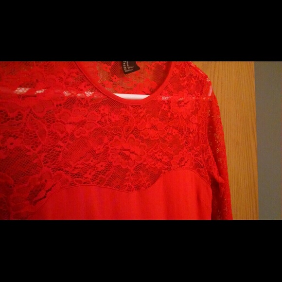 Cherry Red Long-Sleeve Dress