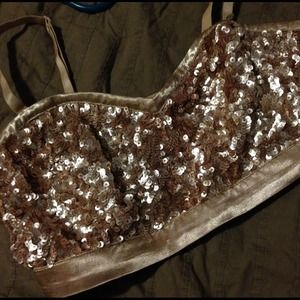 Gold Sequin Bandeau Guess Size S