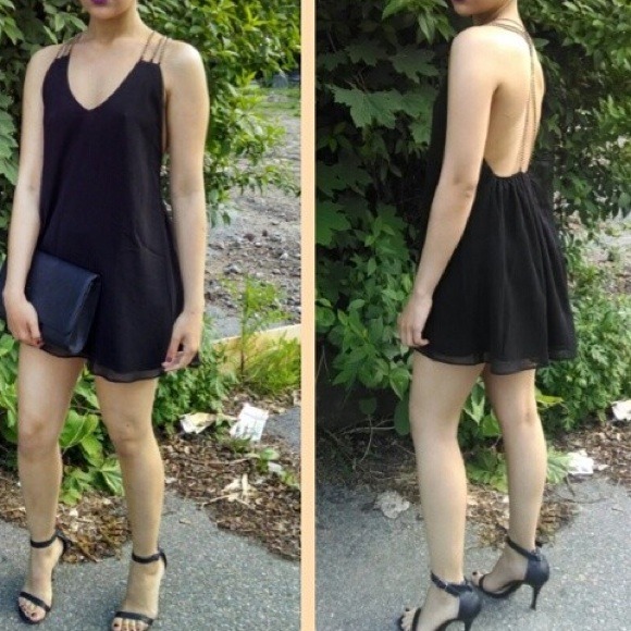 Chain cutout back swing dress - Picture 2 of 2