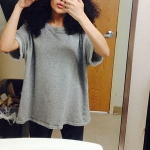 Boxy oversized sweatshirt tunic