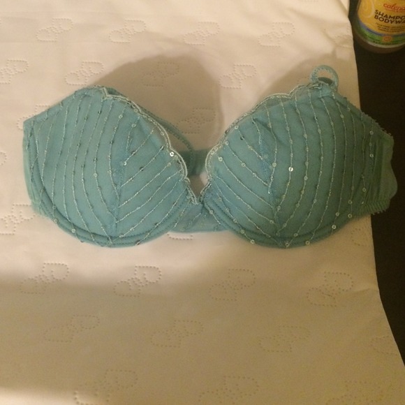 Beautiful Mermaid blue w/scallop/sequin detail bra