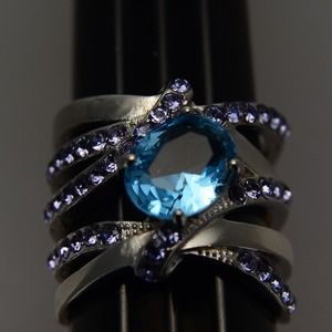 Stainless steal, w/ CZ  ring