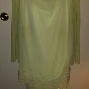 Two Piece Sequined Trim Skirt Set Size 20W