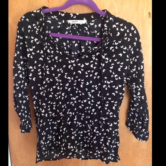 Butterfly v-neck top