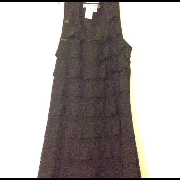 Black Max Studio Tiered Maxi Dress - Picture 3 of 4