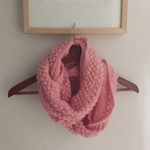 Pink Knit Infinity Scarf - HOLD