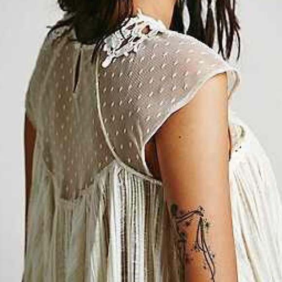 Sold Out❤ ️Free People Lace Embellished Boho Top - Picture 4 of 4