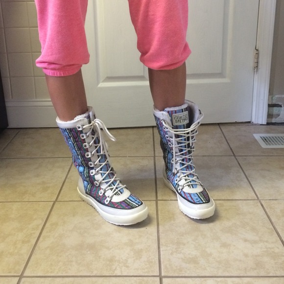 Coach multi colored snow boots