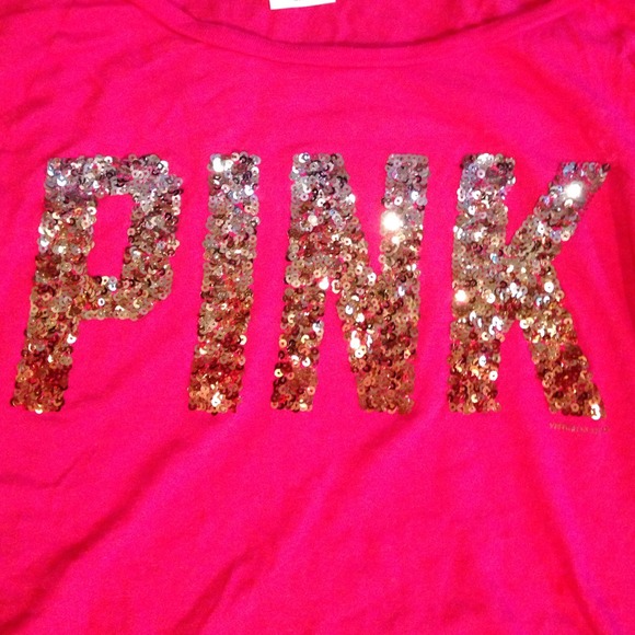 ❌SOLD ❌PINK VS bling long sleeve - Picture 2 of 3