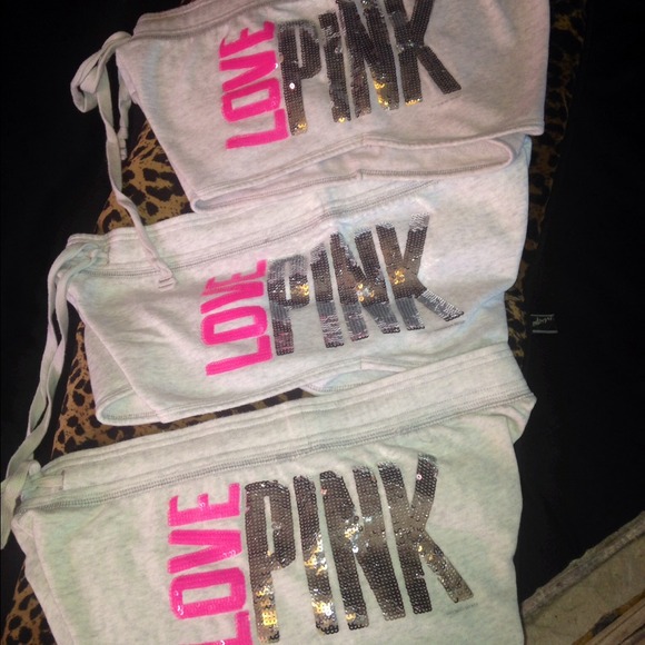 Victoria's Secret pink bling shorts rare VHTF - Picture 2 of 3