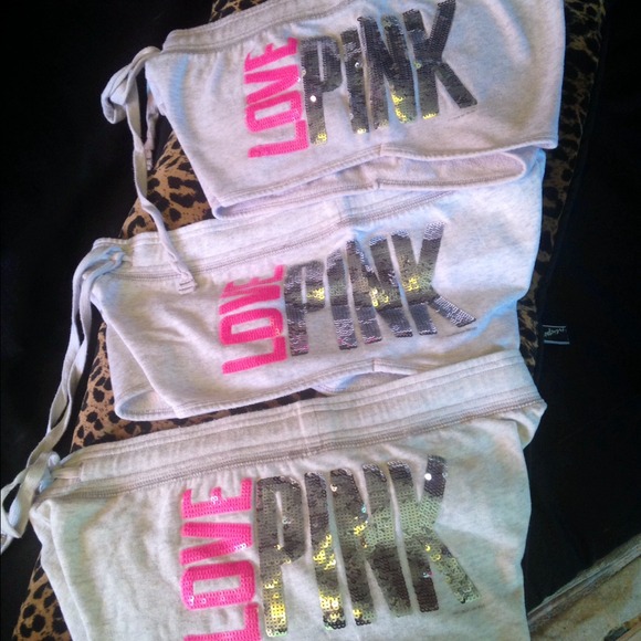 Victoria's Secret pink bling shorts rare VHTF - Picture 3 of 3