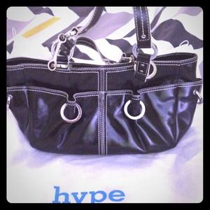 Genuine leather black Hype handbag/purse