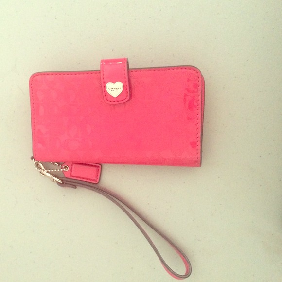 Coach I phone and wallet holder
