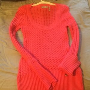 Coral long sweater.