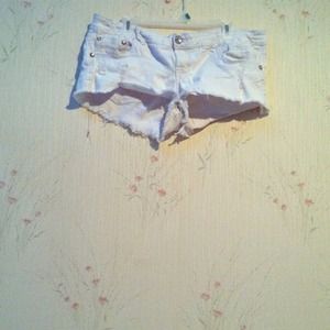 Almost famous white cutoff shorts
